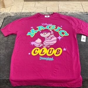 Disney Adult XS Cheshire cat - Magic Club T-Shirt - Magenta